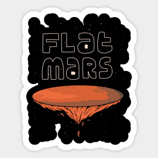 Flat Mars Sticker